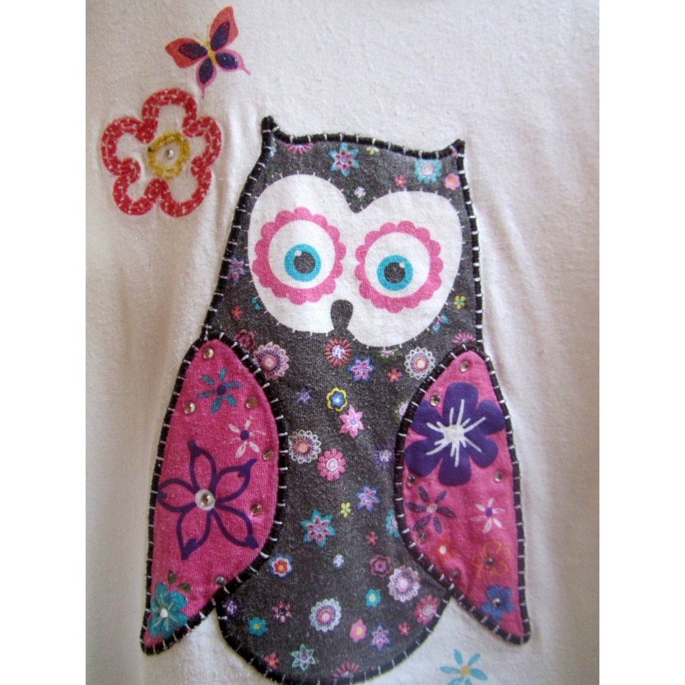 The Childrens Place Ivory Owl Long-sleeved Tee 7 8